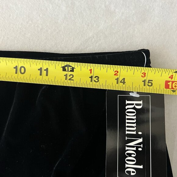 Ronnie Nicole Women Pull-on Black Velvet Pants Sz XL Elastic Waist Straight NWT - Picture 6 of 9